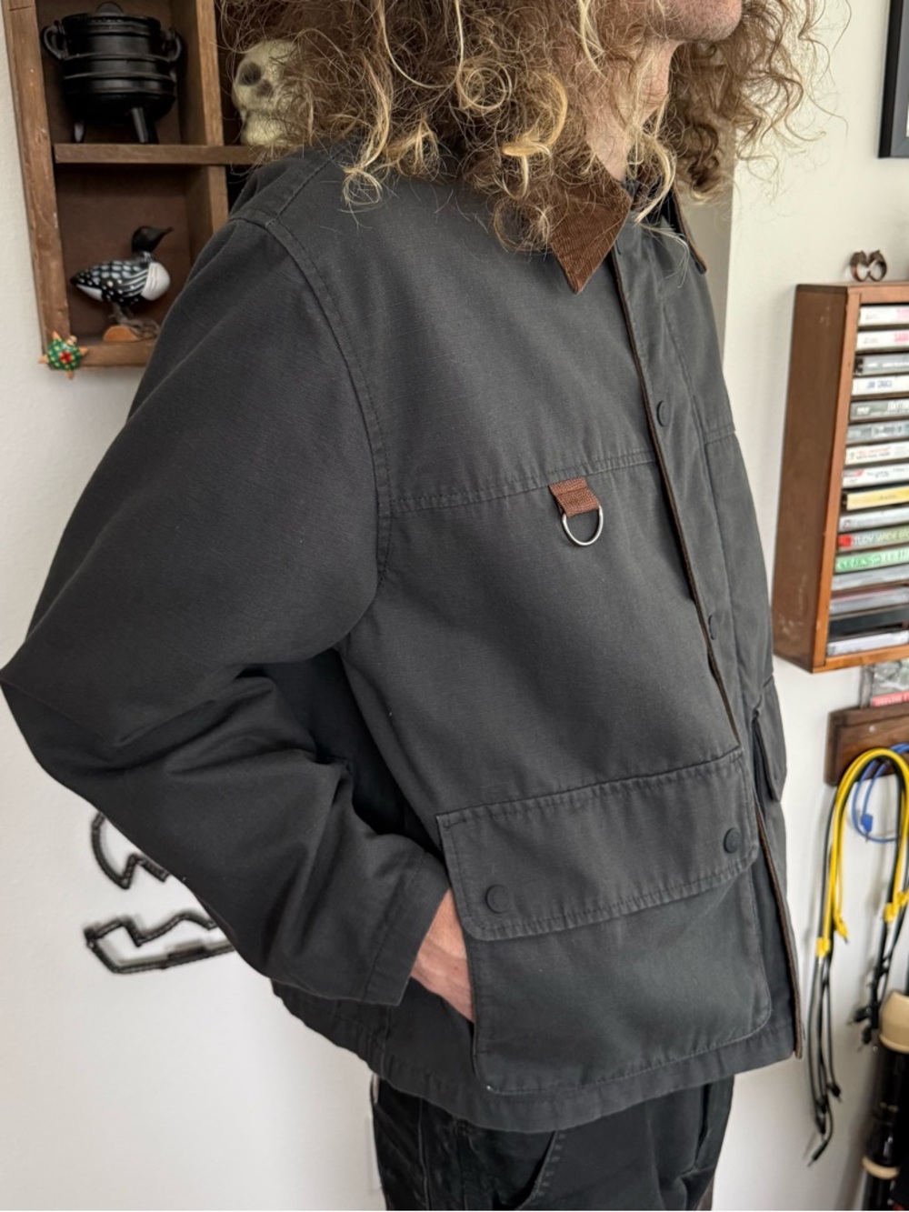 Levis Black Utility Fishing Jacket  ~ Size Medium - Picture 3 of 9